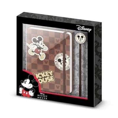 Abbildung von Disney Micky Maus Journey Geschenkbox mit Tagebuch und Fashion Kugelschreiber, Braun
