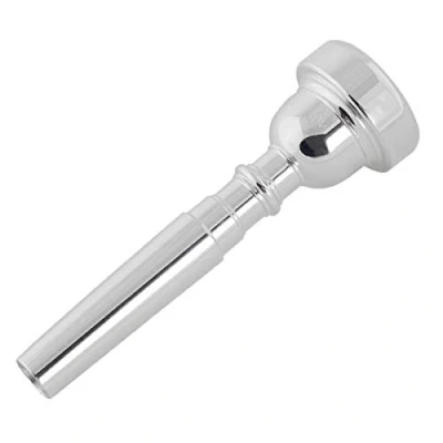 Abbildung von Missmore Silbernes Trompetenmundstück 3C 5C 7C Größe Instrument Zubehör für Bach (5C Silber)