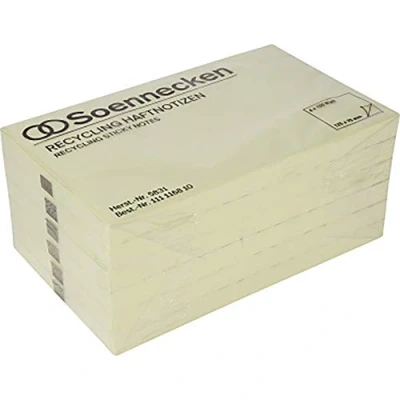 Abbildung von Soennecken Haftnotiz oeco 5831 RC 125x75mm 100 Blatt gelb 6 Stück