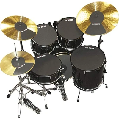 Abbildung von Vic Firth 22 Inch Fusion Drum and Cymbal Mute Pad Set: 10, 12, 14(x2), 22&quot; Pads Plus Hi hat 2 x