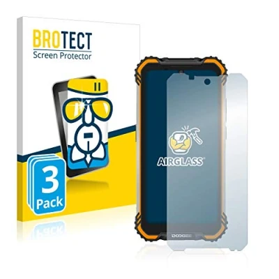 Abbildung von BROTECT Schutzglas für Doogee S58 Pro (3 Stück) Schutzfolie Panzer Folie Glas [Extrem Kratzfest 9H, Anti Fingerprint, Ultra Transparent]