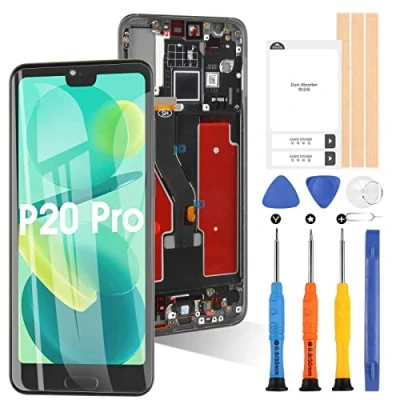 Abbildung von Bildschirm für Huawei P20 PRO CLT L09 L29 LCD Display Touch Baugruppe Ersatz Glas Digitalisierer mit Werkzeugen (Nicht P20)