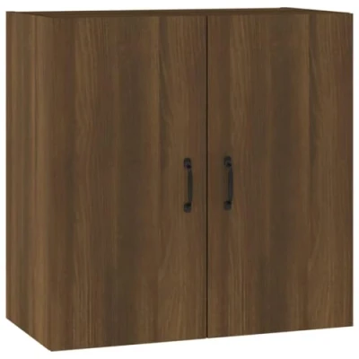 Abbildung von vidaXL Wandschrank Hängeschrank Bücherschrank Mehrzweckschrank Lagerschrank Schrank Wohnzimmer Braun Eichen Optik 60x31x60cm Holzwerkstoff
