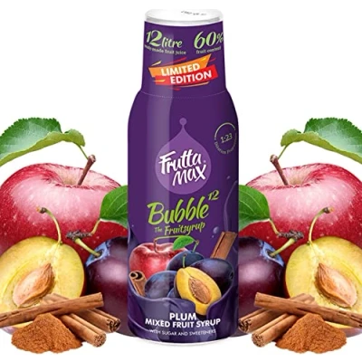 Abbildung von FruttaMax Pflaume Zimt Apfel Frucht sirup Konzentrat &quot;Limited Edition&quot; für Soda Maschine geeignet 500ml
