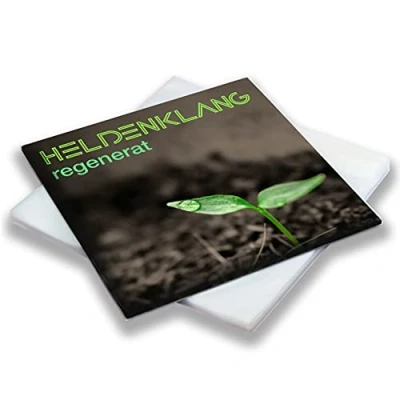 Abbildung von Heldenklang® 12&quot; Schallplatten Hüllen aus Regenerat Umweltschonende und nachhaltige LP Deutschland 50 Stück