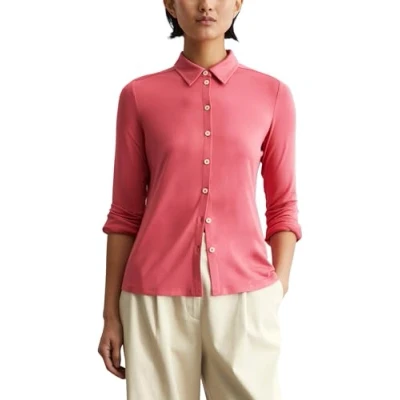 Abbildung von Marc O&#039;Polo Blouse LONG Sleeve Collar Button Placket Hemdbluse, Damen, Größe: Large, Blushed berry