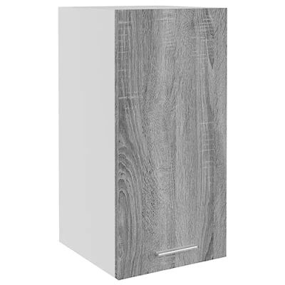 Abbildung von vidaXL Hängeschrank, Küchenschrank mit 3 Ablagen, Wandmontage Einbauküche Schrank, Oberschrank Küche, Modern, Grau Sonoma Holzwerkstoff