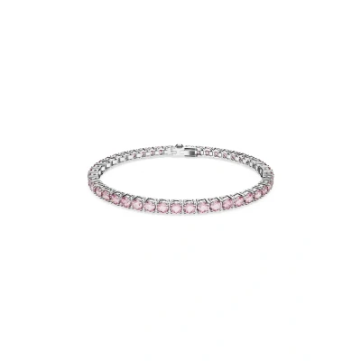 Abbildung von Swarovski Matrix Tennis Round CUT Armband, Damen, Größe: XL, Pink