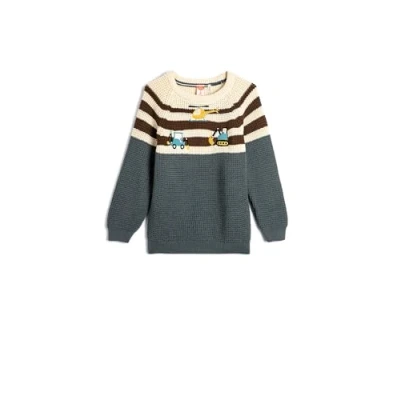 Abbildung von Koton Babyboy Sweaters Long Sleeve Round Neck Embroidered Detail