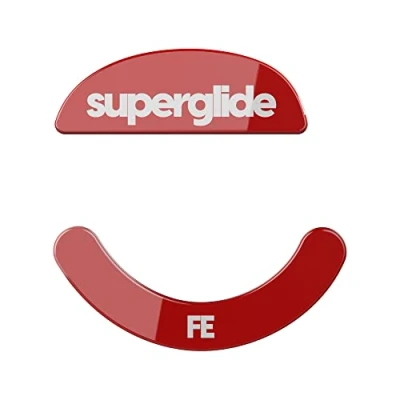 Abbildung von Superglide Schnellste und glatteste Mausfüße/Skates aus ultrastarkem, makellosem Glas, superschnelle, glatte langlebige Sohle für Pulsar Xlite Wireless / V2 &amp; Mini Gaming Maus (rot)