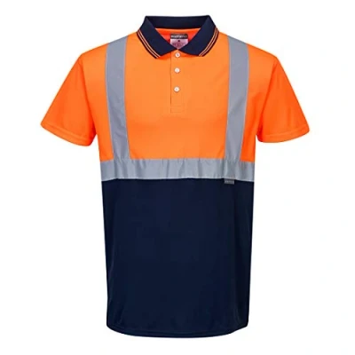 Abbildung von Portwest Zweifarbiges Polo Shirt, Größe: 4XL, Farbe: Orange/Marine, S479ONR4XL
