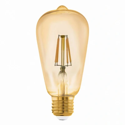 Abbildung von EGLO connect.z Smart Home LED Leuchtmittel E27, ST64, ZigBee, App und Sprachsteuerung Alexa, dimmbar, warmweiß, 500 Lumen, 5,5 Watt, Vintage Glühbirne amber, 1 Stück (1er Pack)