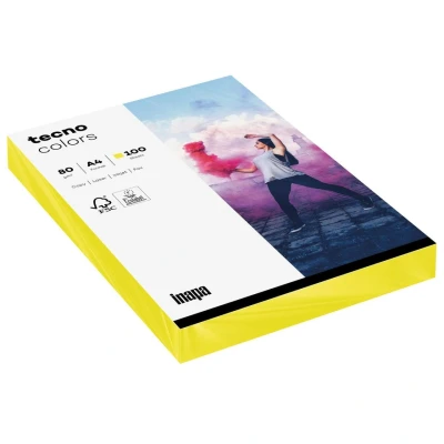 Abbildung von Inapa tecno Druckerpapier Rainbow, Intensivfarben, Format DIN A4, 80 g/m², Kleinpack
