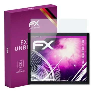 Abbildung von atFoliX Glasfolie kompatibel mit General Touch OTL175 Panzerfolie, 9H Hybrid Glass FX Schutzpanzer Folie