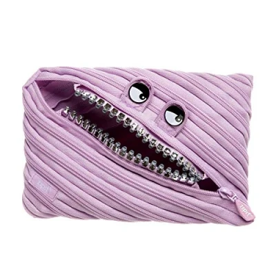 Abbildung von ZIPIT Grillz Federmäppchen für Mädchen Extra Großes Mäppchen die Schule Monster Etui Kinder Federmappe Lila