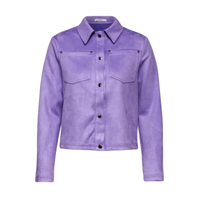 Abbildung von CECIL Damen B212321 Jacke im Velours Look, wild Lilac, L