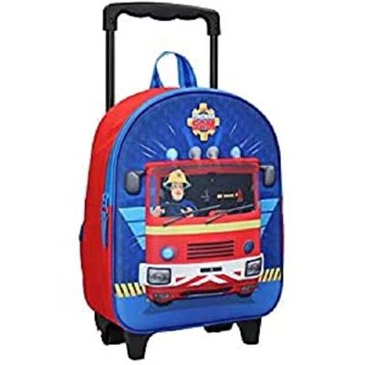 Abbildung von Vadobag Kinderrucksack Feuerwehrmann Sam 3D Trolley Rucksack, 31 cm Feuerwehrauto, blau/rot (900 9448), Kinder Reisekoffer
