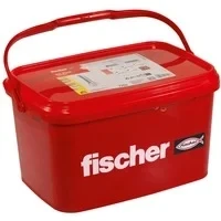 Abbildung von fischer Spreizdübel SX Plus 10 x 50, praktischer Eimer mit 720 Nylondübeln, Dübel für optimalen Halt bei Befestigungen in Beton, Vollziegel, Porenbeton, Hochlochziegel uvm.