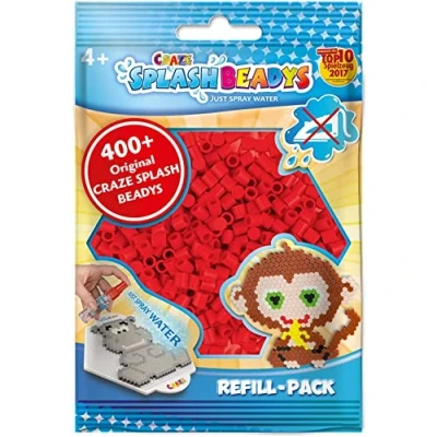 Abbildung von CRAZE SPLASH BEADYS Refill Set Ersatzperlen rot red Wasserperlen Nachfüllset Bügelperlen ohne Bügeln 11638