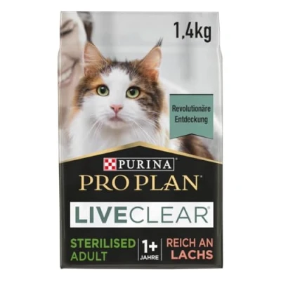 Abbildung von PURINA PRO PLAN LIVECLEAR STERILISED ADULT reich an Lachs 6er Pack, (6 x 1,4 kg)