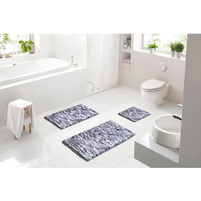 Abbildung von Linea Due Punto Badteppich 70x120 cm hellgrau