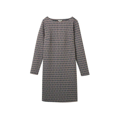 Abbildung von TOM Tailor Jerseykleid, Damen, Größe: 38, Geometrics ck jacquard