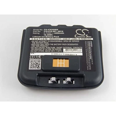 Abbildung von vhbw Akku kompatibel mit Intermec CN4, CN3E, CN4E, CN3 Barcodescanner POS (4400 mAh, 3,7 V, Li Ion)