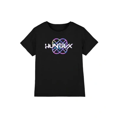 Abbildung von Netflix KPOP Demon Hunters Huntrix HUNTR/X Pastel LOGO Tshirt print für Kinder, Größe: 134 140, Black
