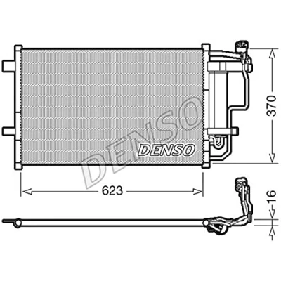 Abbildung von DENSO DCN44007 Klimakondensator mit Trockner R 134a MAZDA: 3 Hatchback, Limousine