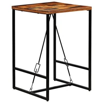 Abbildung von vidaXL Bartisch Altholz Massiv 70x70x106cm Stehtisch Bistrotisch Esstisch