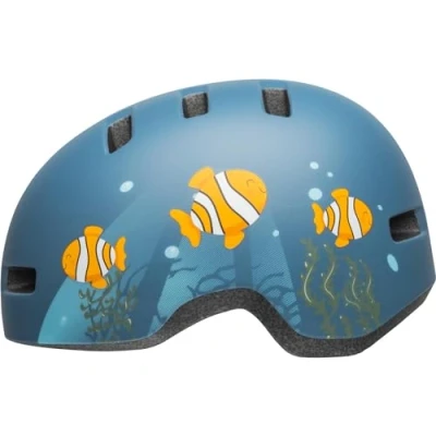Abbildung von Bell Unisex Jugend Lil Ripper Fahrradhelme, Matte Gray/Blue Fish, Einheitsgröße