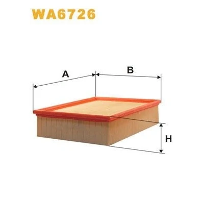 Abbildung von WIX FILTERS WA6726 Luftfilter 69mm 213mm 267mm Filtereinsatz AUDI: A4 B7 Avant, B6 Limousine, SEAT: Exeo ST, Limousine