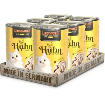 Abbildung von LEONARDO Huhn + extra Filet (6 x 400g) Hühnerfilet Nassfutter mit Getreidefrei hohem Fleischanteil