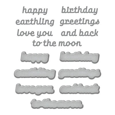 Abbildung von Spellbinders Space Greetings Etched Dies (S3 528)