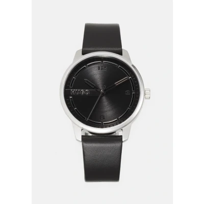 Abbildung von HUGO Stamp Uhr, Herren, Größe: One Size, Brown/black