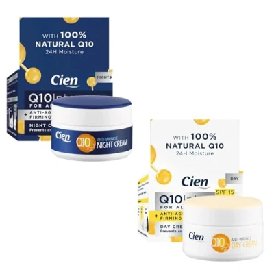 Abbildung von 2 Anti Falten Gesichtscreme (50 ml Nachtcreme + 50 Tagescreme) Mit Q10, Hyaluronsaüre und Vitamin E.