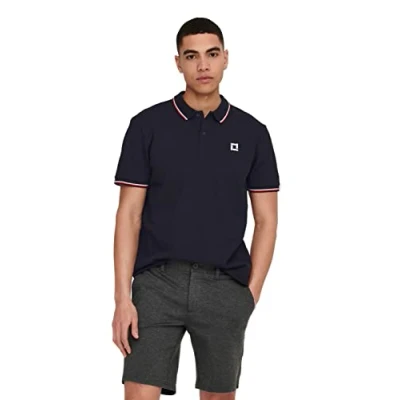 Abbildung von Only &amp; Sons Onsfletcher REG SS NOOS Poloshirt, Herren, Größe: XS, Dark navy
