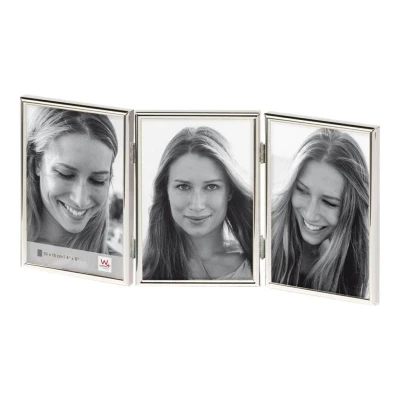 Abbildung von walther design Bilderrahmen silber 3x 10x15 cm Chloe Portraitrahmen WD315S