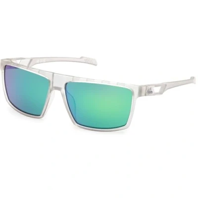 Abbildung von Adidas Sport Herren SP0083 27Q Gläser SONNENBRILLEN Injiziert Transparent Grün Rund Normal Gespiegelt