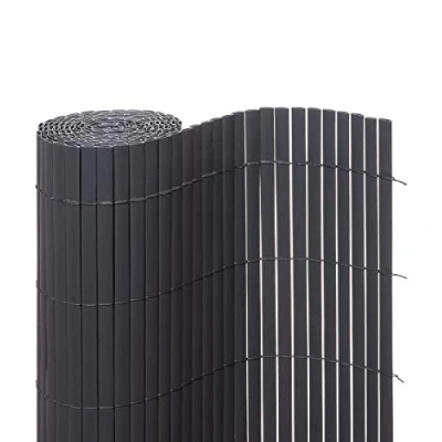 Abbildung von Ventanara® Sichtschutzmatte PVC Sichtschutzzaun Sichtschutz Windschutz für Garten Balkon Terrasse (180 x 500 cm, Grau)