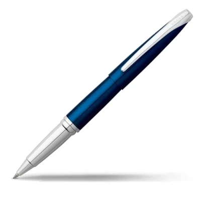 Abbildung von Cross ATX Rollerball (Schreibfarbe schwarz, Strichstärke M, inkl. Geschenkbox) blau lack transluzent