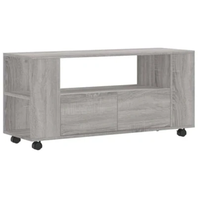 Abbildung von vidaXL TV Schrank, Fernsehschrank mit viel Stauraum, Fernsehtisch für Wohnzimmer, Lowboard Sideboard Ständer Gerät, Grau Sonoma Holzwerkstoff