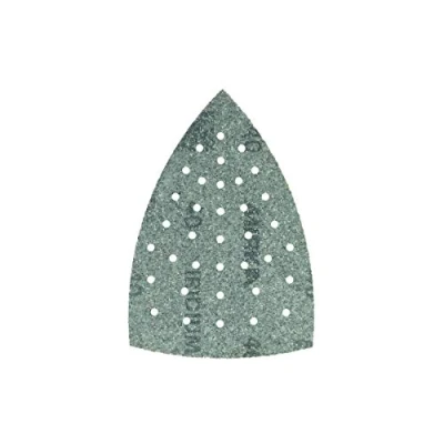 Abbildung von Mirka Iridium Schleifdreieck Premium Schleifpapier 100x152x152mm 36 Loch Klett Korn 240, 50 Stk / Zum Schleifen von Lack, Spachtel, Grundierung, Holz, Stahl, Mineralwerkstoffe, Kunststoff