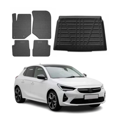 Abbildung von OMAC 5247YPS 484 Fußmattensatz Gummi, TPE (thermoplastischer Elastomer) 5 schwarz OPEL: Corsa F Schrägheck