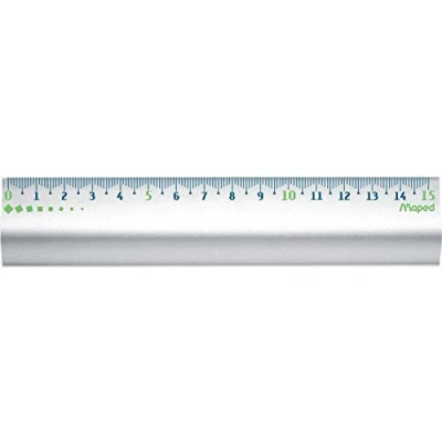 Abbildung von Maped M120159 Aluminium Lineal, 15 cm, alu