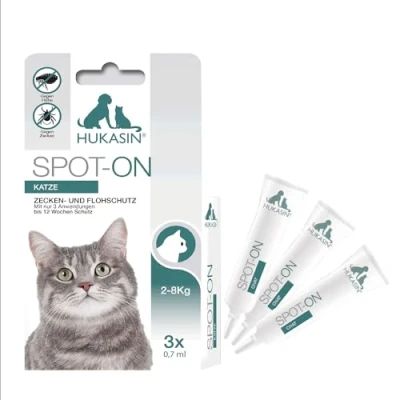 Abbildung von Hukasin Zeckenschutzmittel Hukasin® Spot On Katze Zecken und Floh Schutz, 2.1 ml