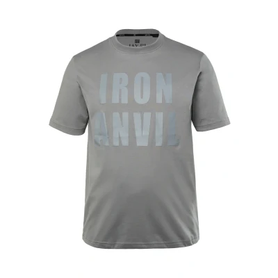 Abbildung von JP1880 Fitness Stomach FIT Short Sleeve IRON Anvil Quickdry Tshirt print, Herren, Größe: Large, Charcoal gray