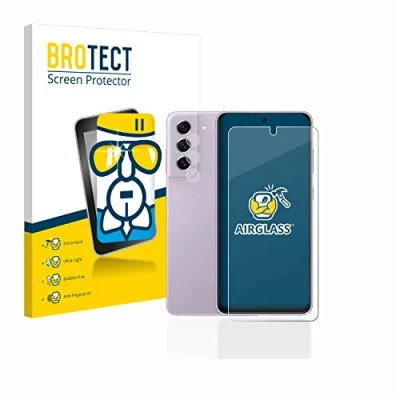 Abbildung von BROTECT Schutzglas für Samsung Galaxy S21 FE 5G (Display+Kamera) Schutzfolie Panzer Folie Glas [Extrem Kratzfest 9H, Anti Fingerprint,