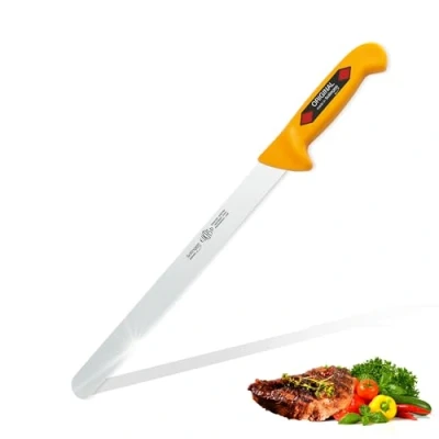 Abbildung von EIKASO Solingen Germany Aufschnitt/Salamimesser 50cm Schlachtermesser Metzgermesser extra lange Klinge aus Molybdänstahl 1.4116 Für Fleisch Gemüse Obst
