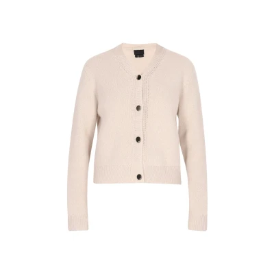 Abbildung von DREIMASTER Vintage Damen Cardigan mit Knöpfen M/L / Off White 100% Polyacryl